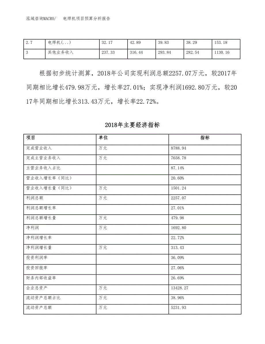 电焊机项目预算分析报告_第4页