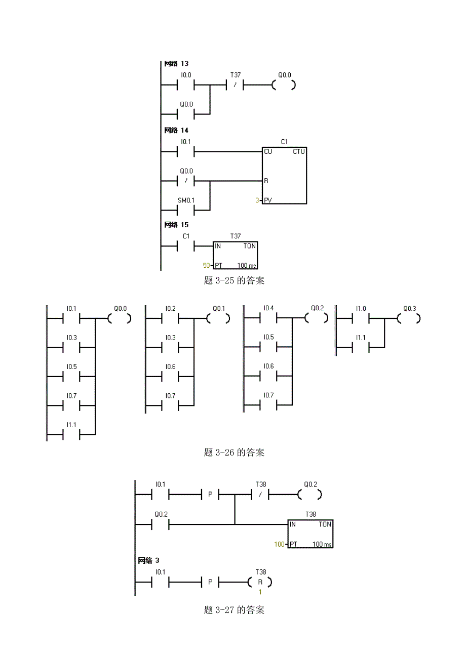 《S7-200 PLC基础教程》3版部分习题参考答案_第4页