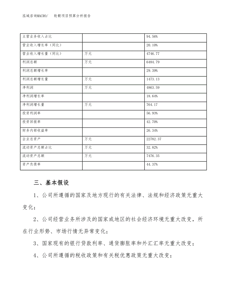 轮毂项目预算分析报告_第4页