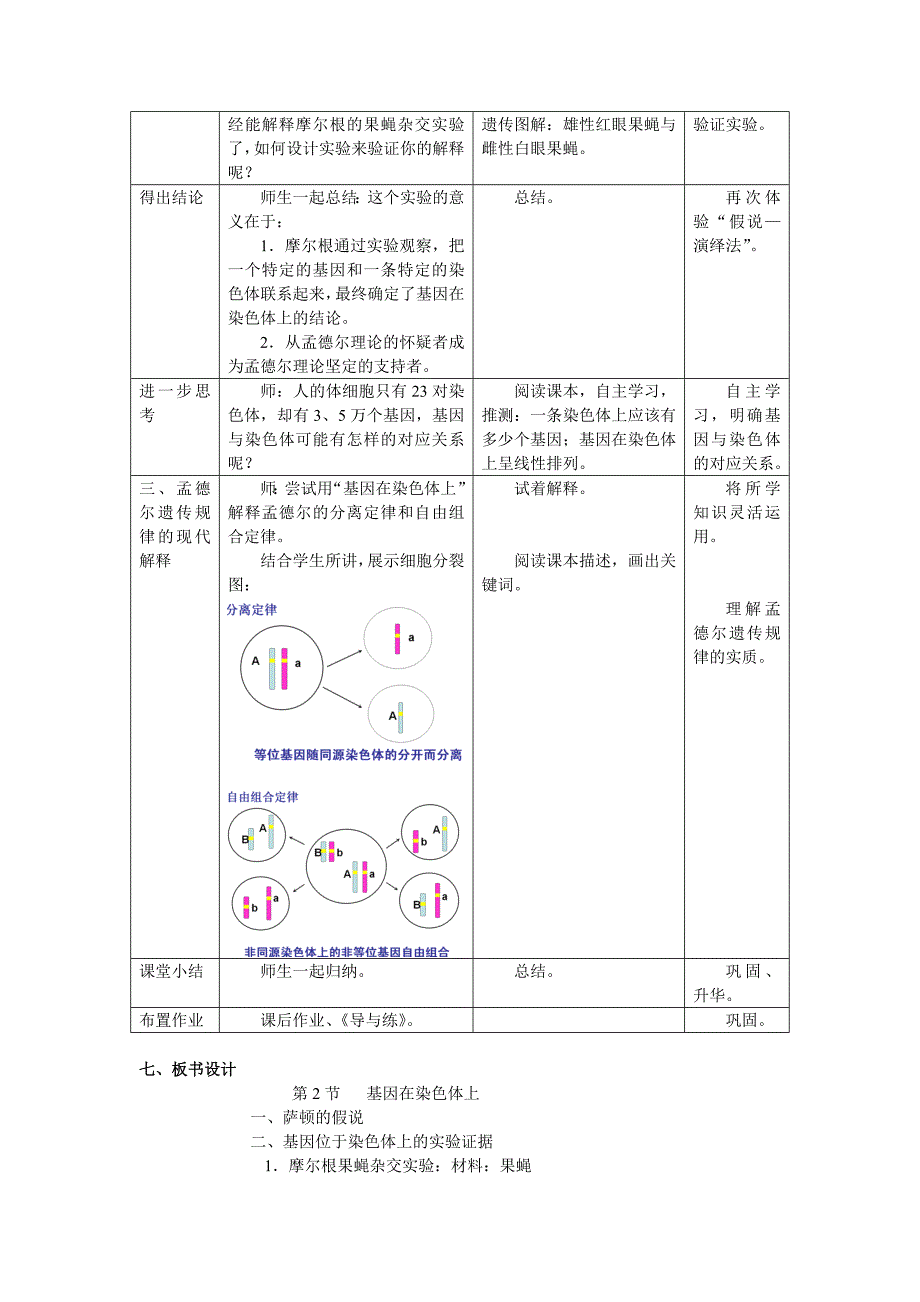 基因在染色体上 教学 设计资料_第4页