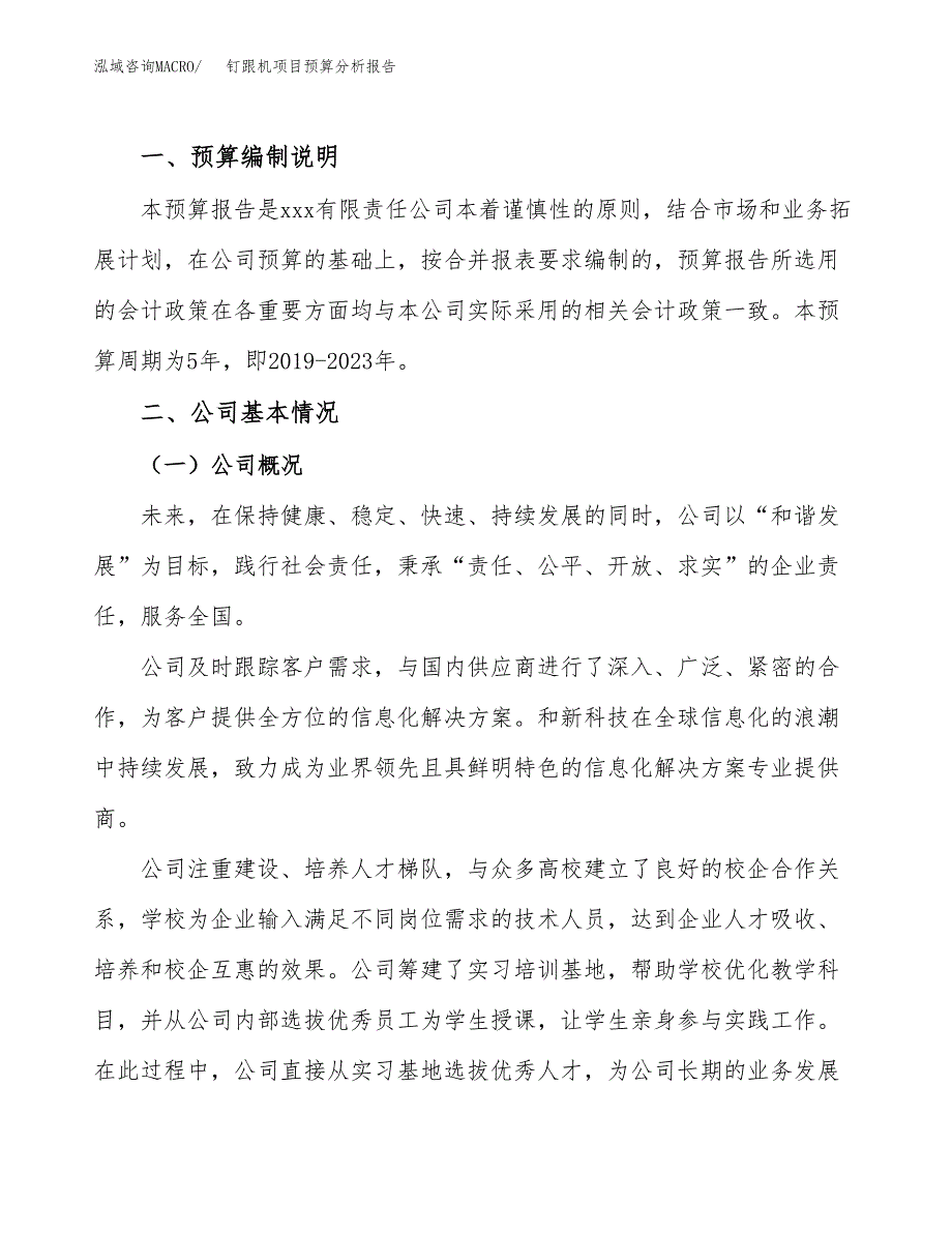 钉跟机项目预算分析报告_第2页