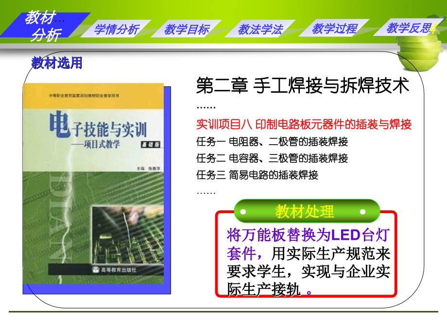 充电式LED台灯的安装与调试陈登职业技术学校范水英电类创新杯说课大赛国赛说课课件_第4页