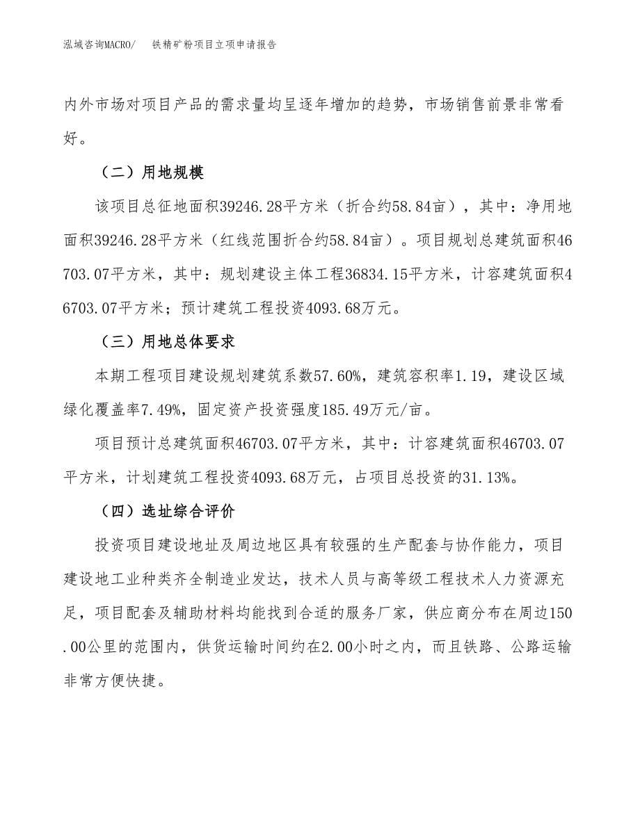 铁精矿粉项目立项申请报告.docx_第5页