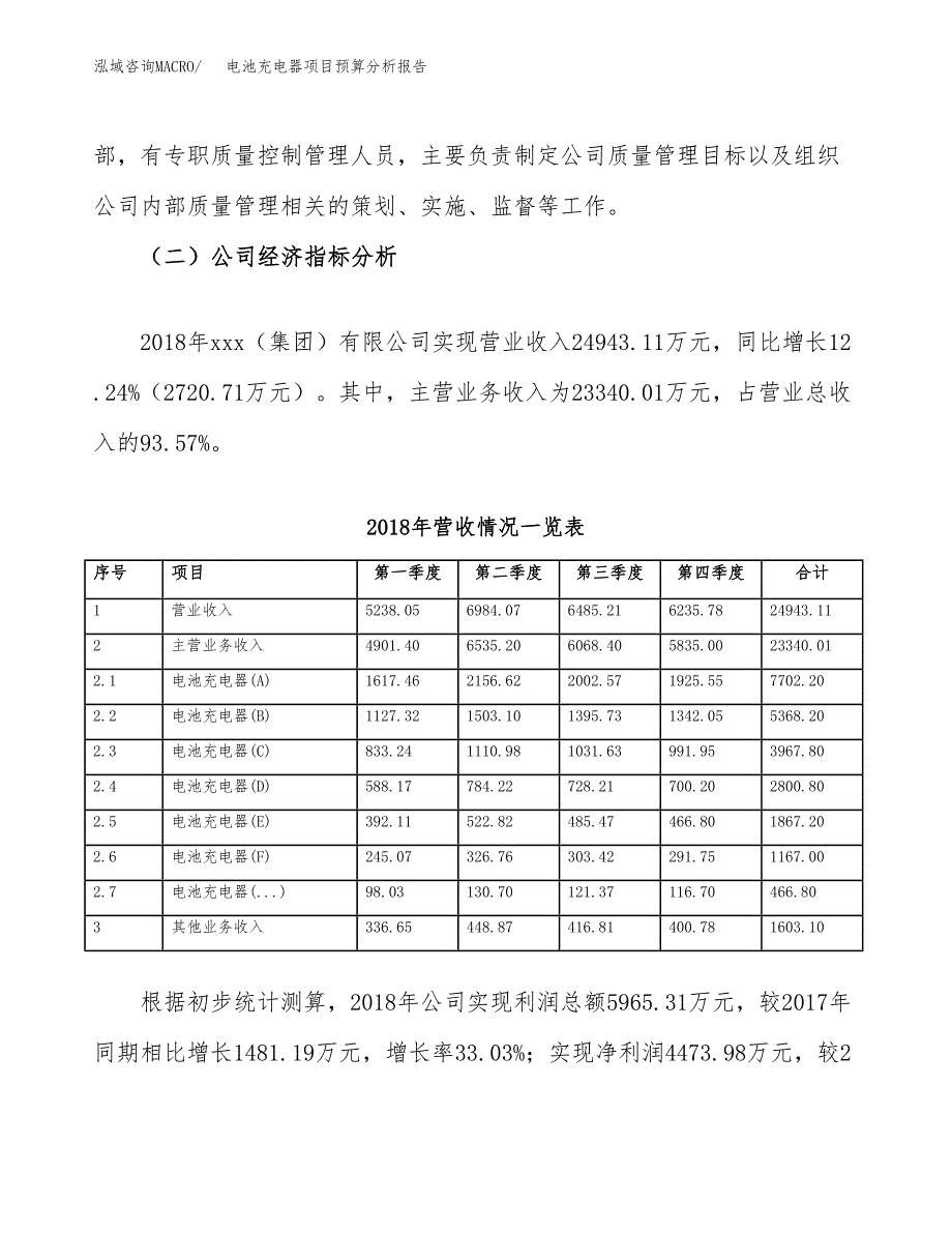 电池充电器项目预算分析报告_第3页