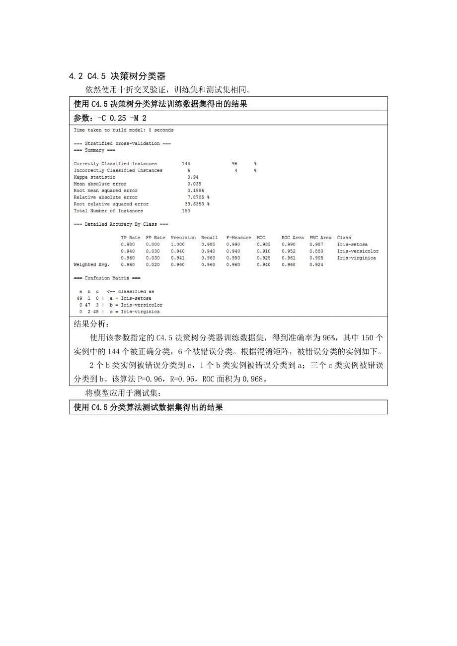 基于Weka的数据分类分析实验报告资料_第5页