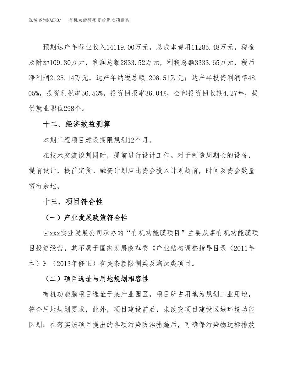 有机功能膜项目投资立项报告.docx_第5页