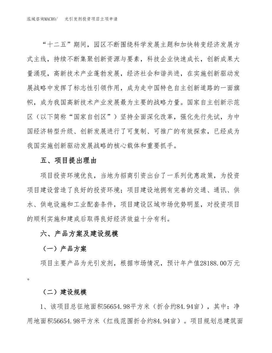 光引发剂投资项目立项申请模板.docx_第3页