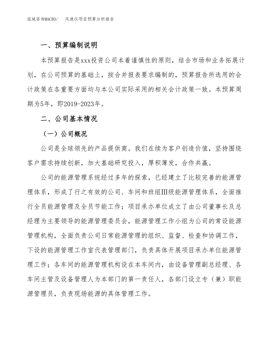 风速仪项目预算分析报告_第2页