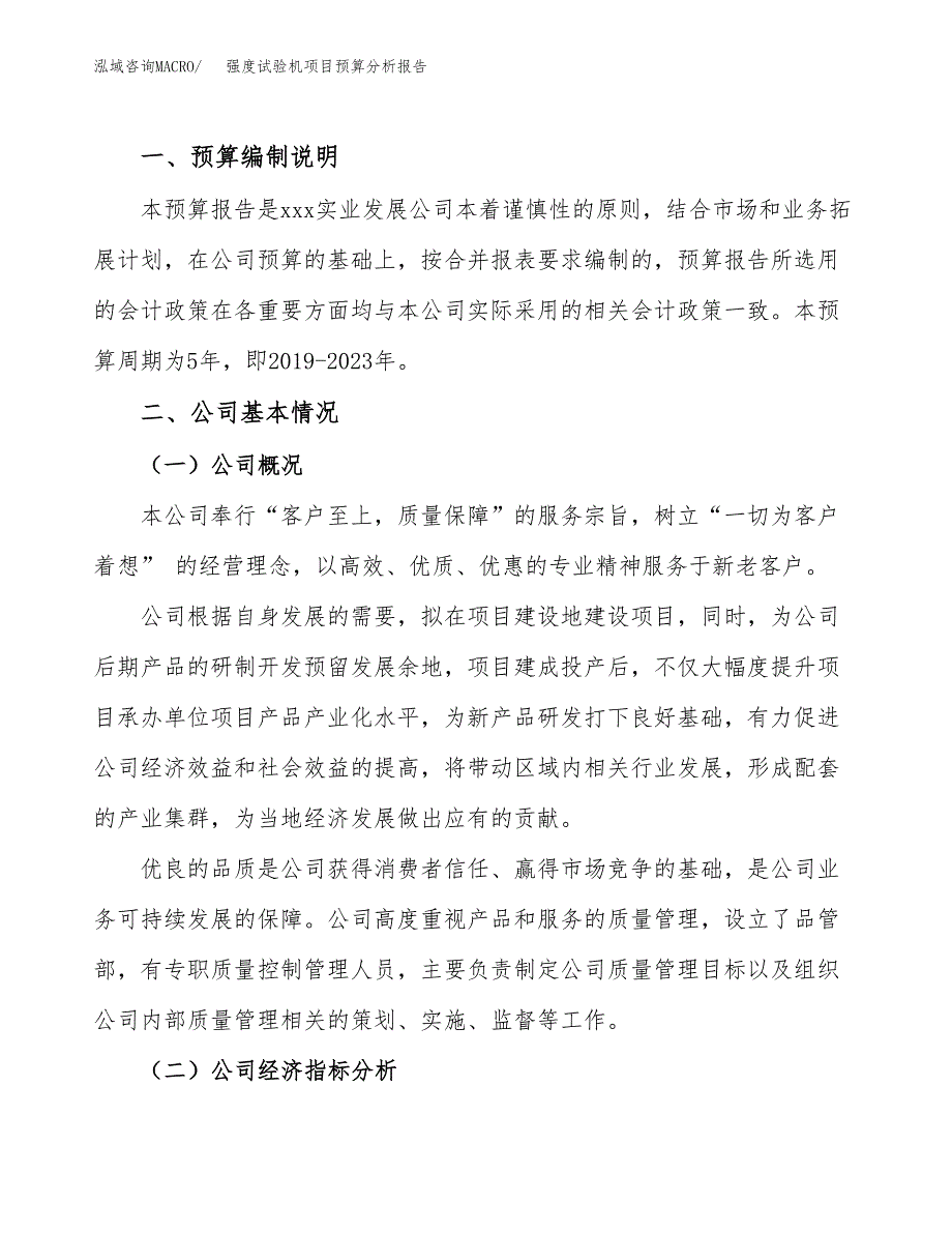 强度试验机项目预算分析报告_第2页