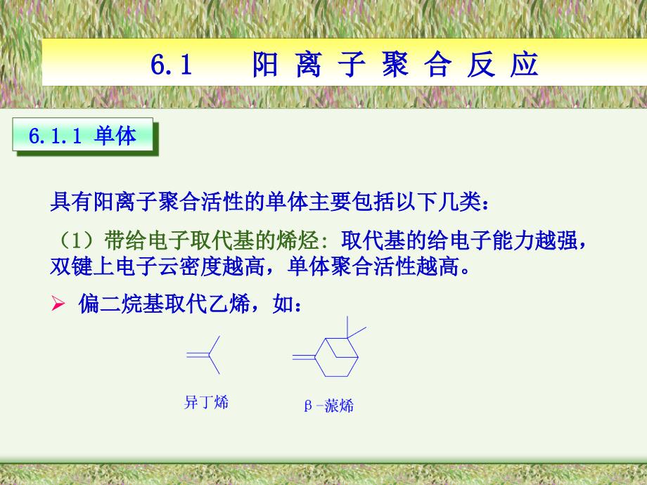 高分子科学基础 教学课件 ppt 作者 梁晖 卢江 主编第六章 离子聚合与配位聚合_第2页