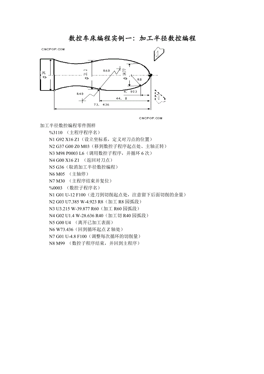 数控车床编程 实例 集锦资料_第1页