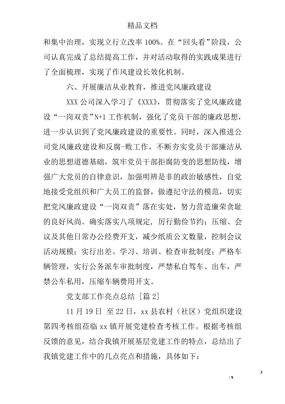 党支部工作 亮点 总结资料_第3页