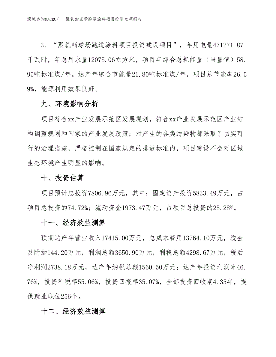 聚氨酯球场跑道涂料项目投资立项报告.docx_第4页