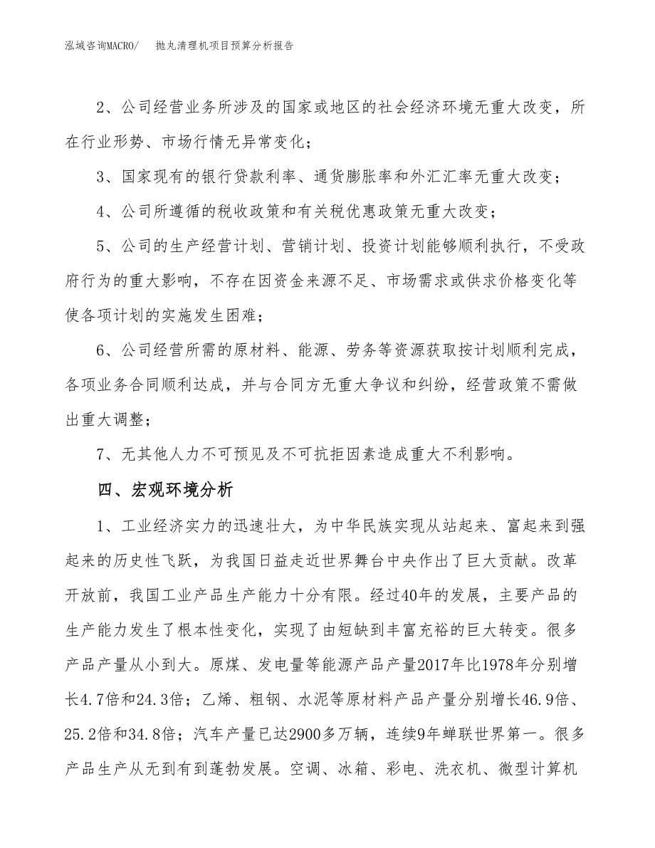 抛丸清理机项目预算分析报告_第5页