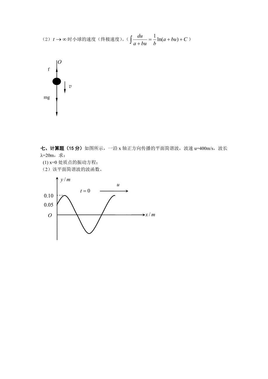 2010南京信息工程大学《大学物理1》期末试卷A卷.doc_第5页