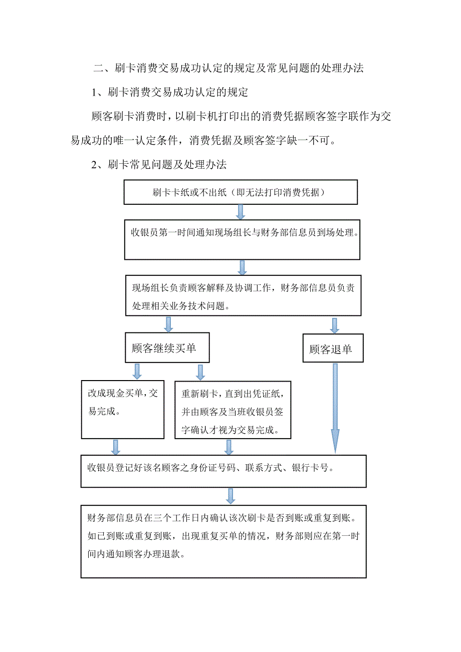 关于商场收银工作规范流 程的 建议资料_第2页