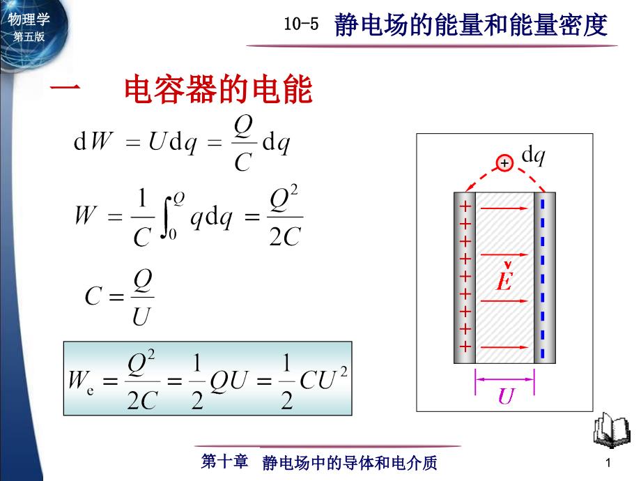 大学物理学教程课件10-5静电场的能量和能量密度_第1页