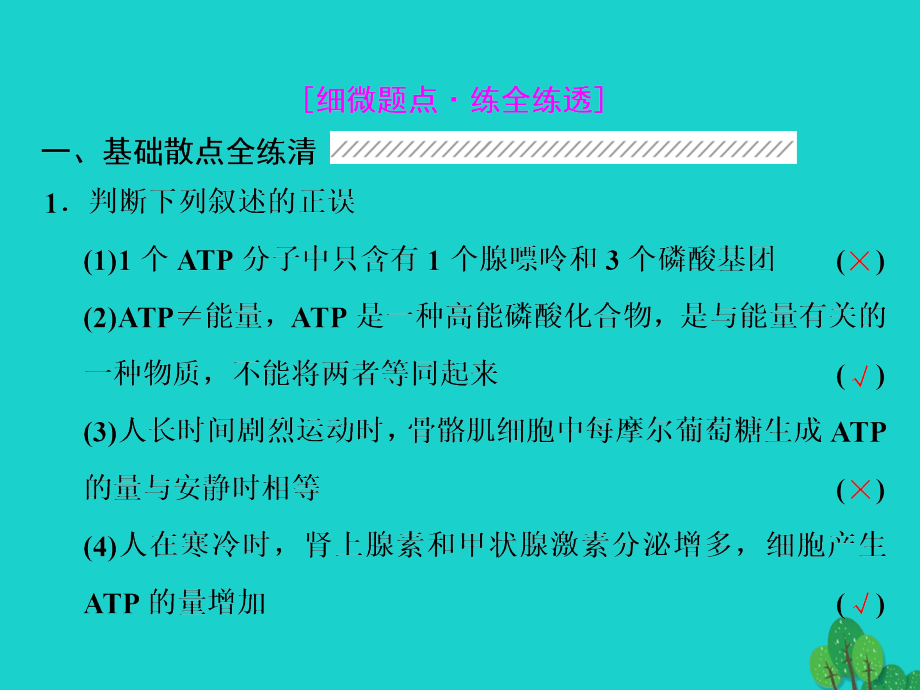 练酷版高考生物一轮复习_第三单元 细胞的能量供应和利 第2讲 atp与细胞呼吸（第1课时）atp与细胞呼吸的过程课件（必修1）_第4页