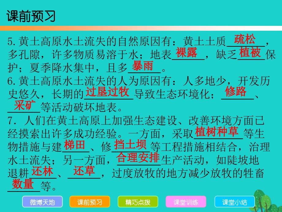 广东省八年级地理下册_第6章 第3节 世界最大的黄土堆积区——黄土高原导练课件 （新版）新人教版_第4页