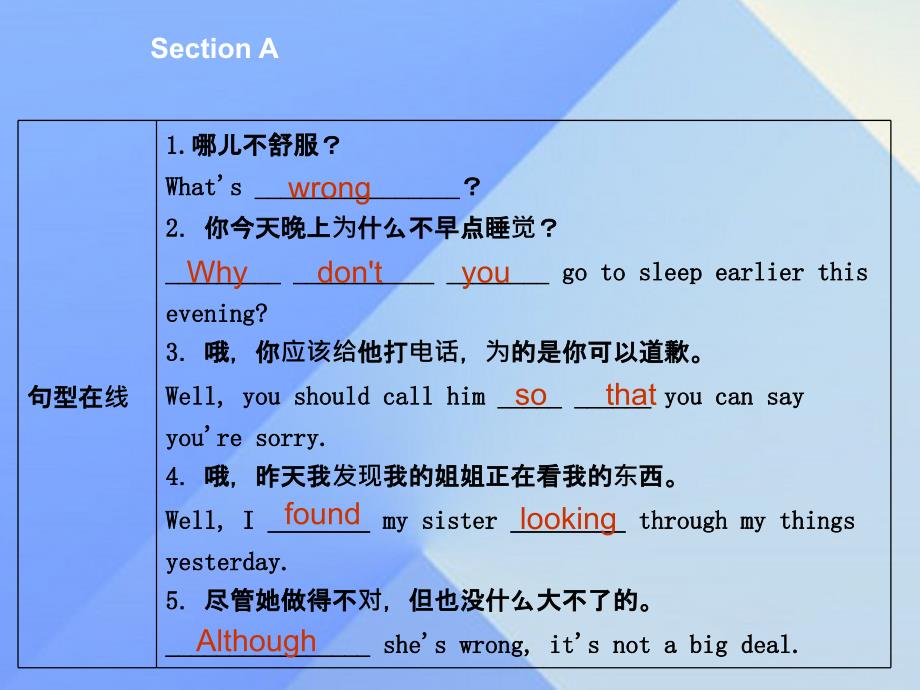 优质课堂八年级英语下册_unit 4 why don't you talk to your parents section a课件 （新版）人教新目标版_第4页