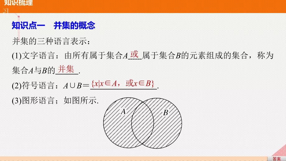 高中数学_第一章 集合与函数概念 1.1.3 集合的基本运算 第1课时 并集与交集课件 新人教版必修1_第4页