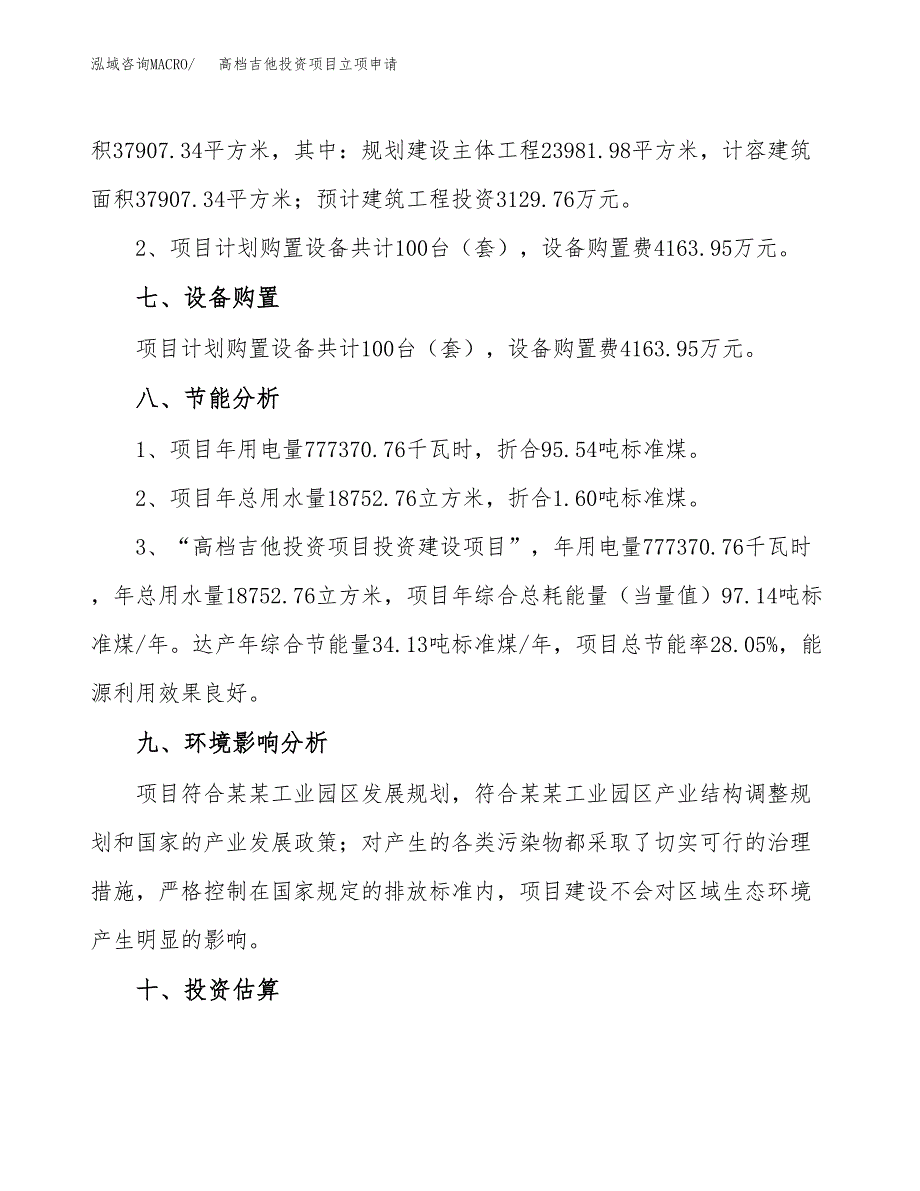 高档吉他投资项目立项申请模板.docx_第4页