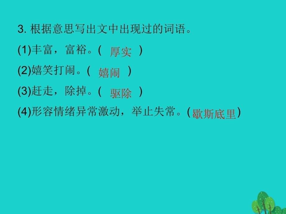 广东省九年级语文上册_第三单元 10《孤独之旅》导练课件 （新版）新人教版_第5页