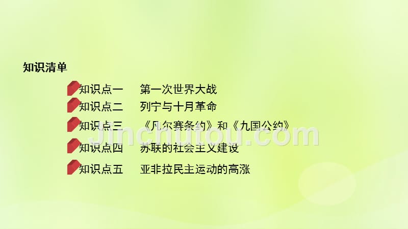 河南省2019年中考历史总复习_第一部分 模块四 世界历史（下）第三单元 第一次世界大战和战后初期的世界课件_第2页