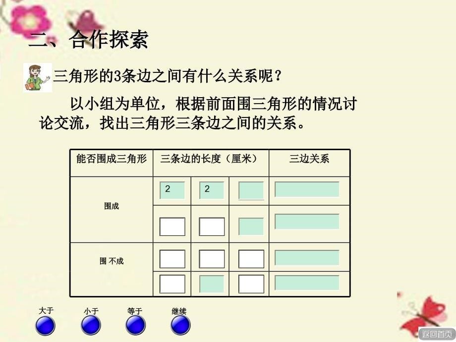 四年级数学下册_第四单元《巧手小工匠 认识多边形》（三角形的三边关系）课件 青岛版六三制_第5页