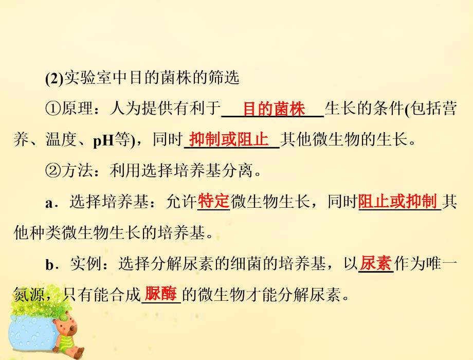 新新学案高三生物一轮复习_专题2 微生物的培养与应用 课题2 土壤中分解尿素的细菌的分离与计数课件 新人教版选修1_第4页