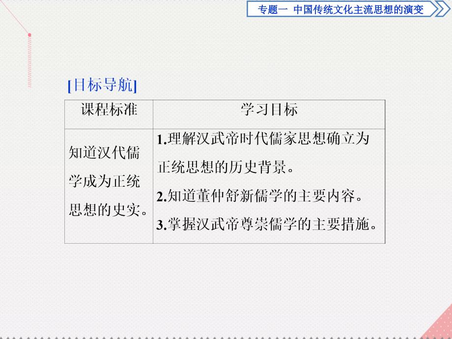 优化方案高中历史_专题一 中国传统文化主流思想的演变 二 汉代儒学课件 人民版必修3_第2页