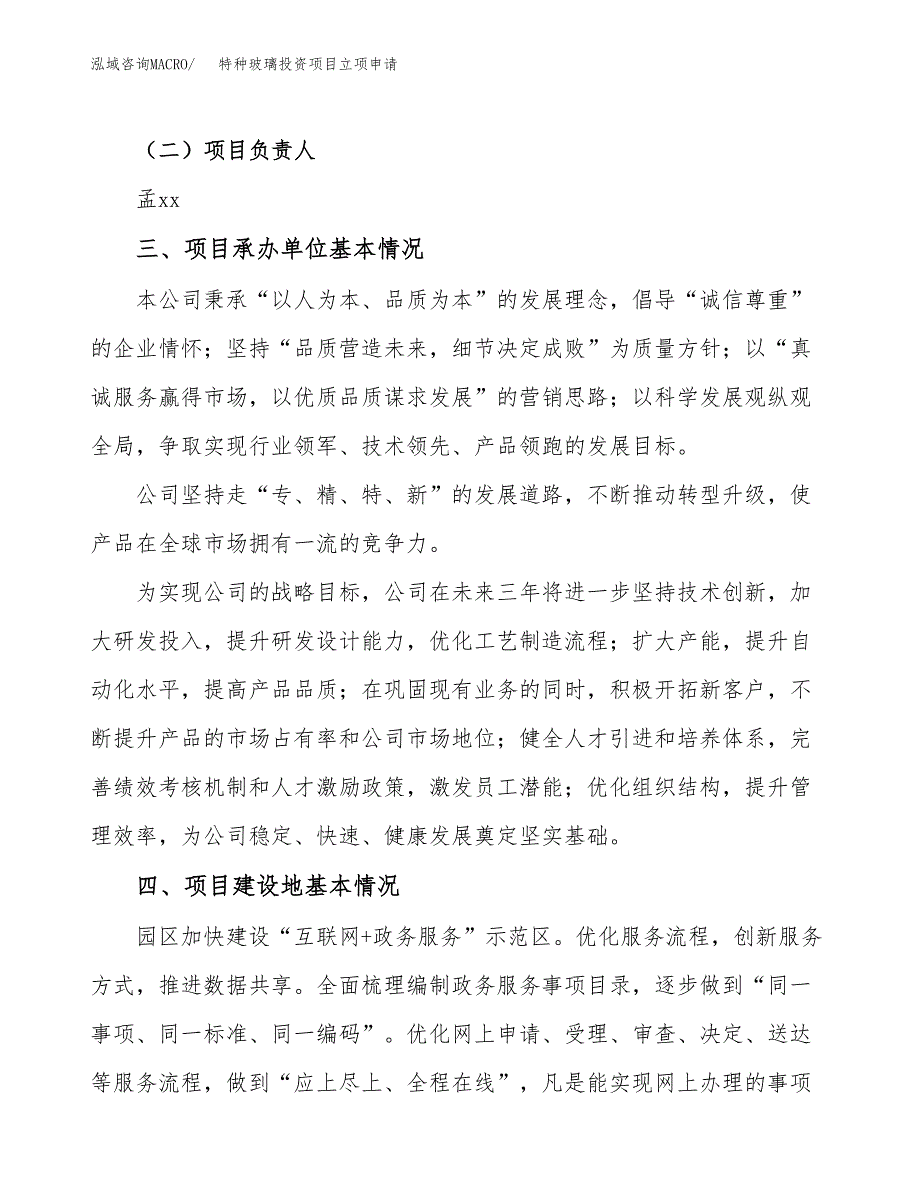 特种玻璃投资项目立项申请模板.docx_第2页