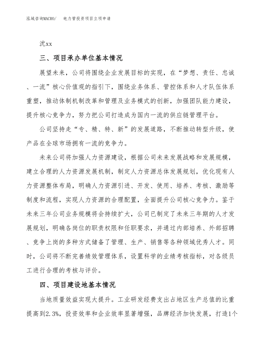 电力管投资项目立项申请模板.docx_第2页