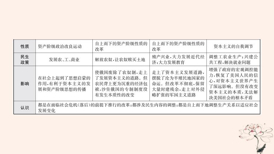 山东省济宁市2019年中考历史专题复习_专题六 中外历史上的重大改革课件_第4页