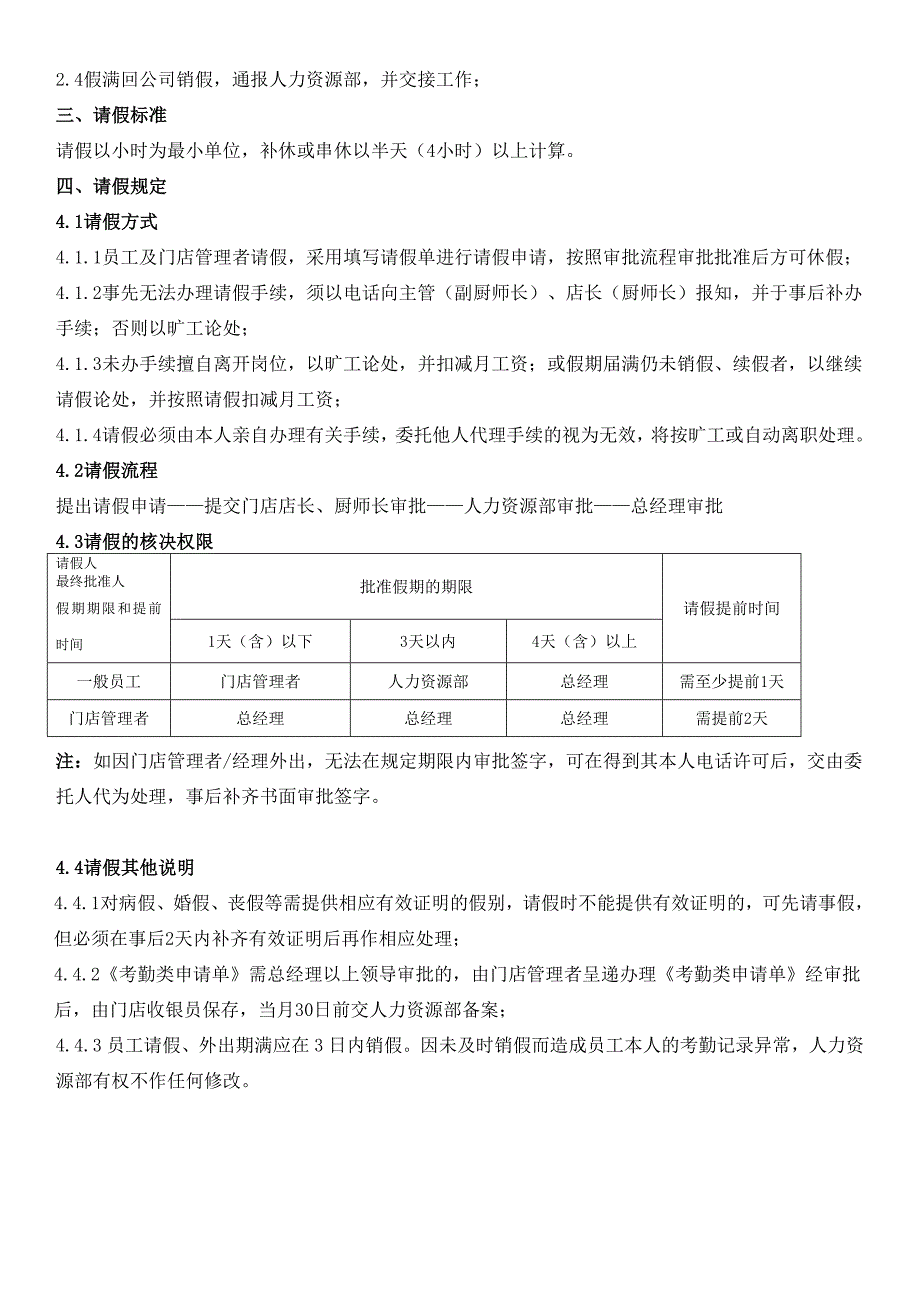 考勤管理制度及表格(2015.10版)_第3页