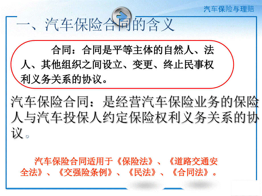 汽车保险与理赔一体化教程 教学课件 ppt 作者 常兴华项目二汽车保险承保--常兴华汽车保险与理赔一体化教程任务八_第3页