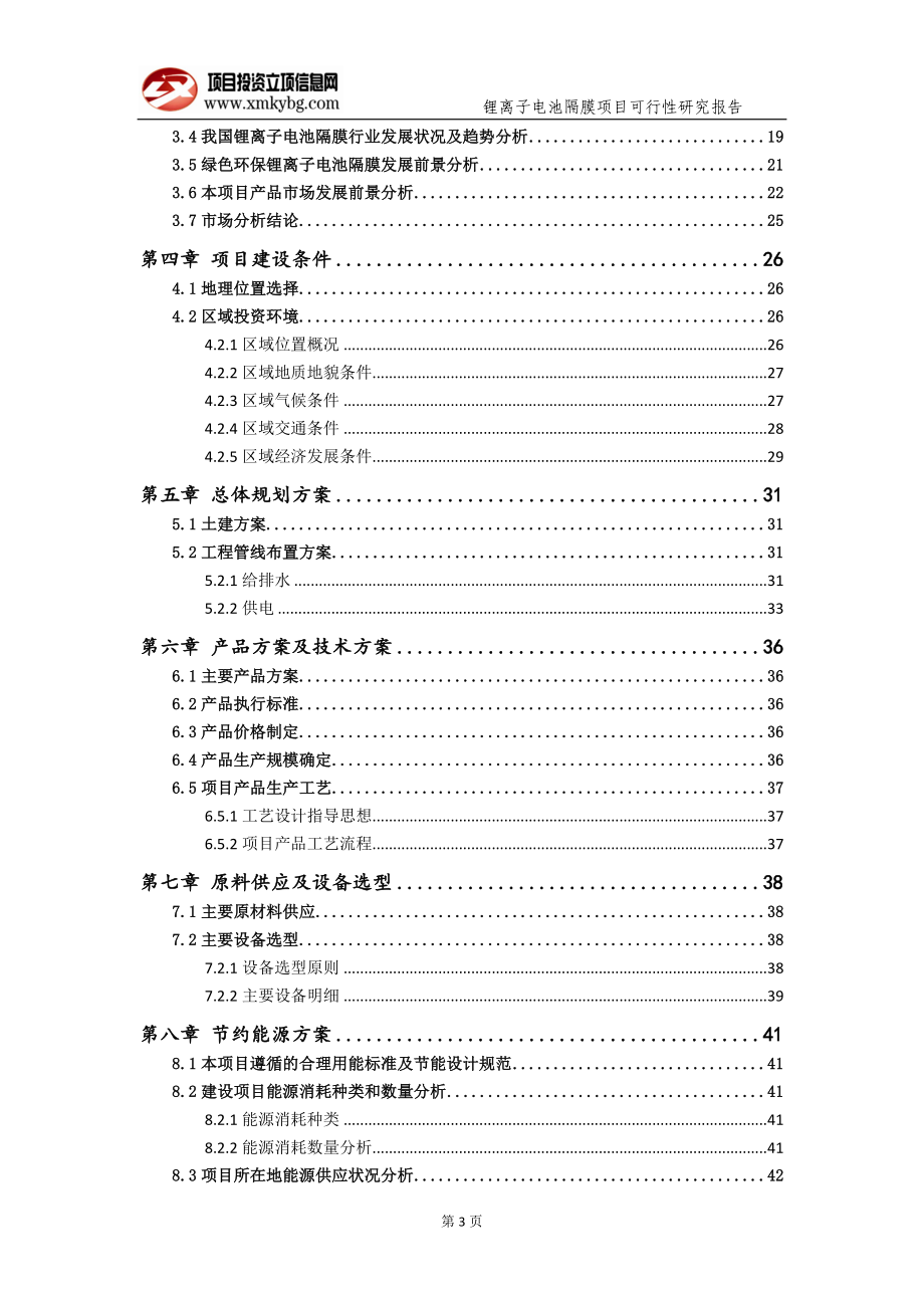 锂离子电池隔膜项目可行性研究报告（备案实用案例）_第4页