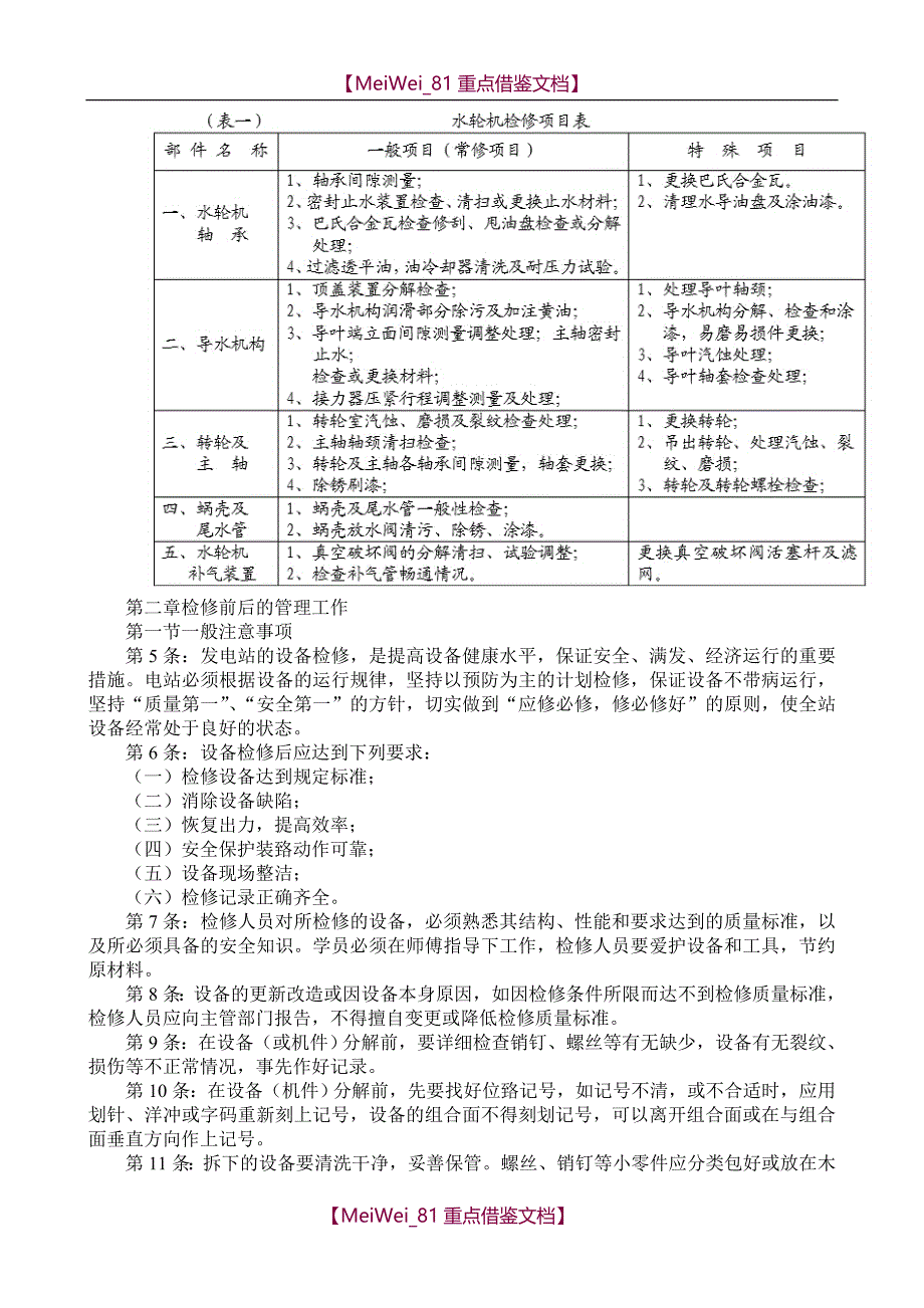 【9A文】水轮发电机组检修规程_第4页