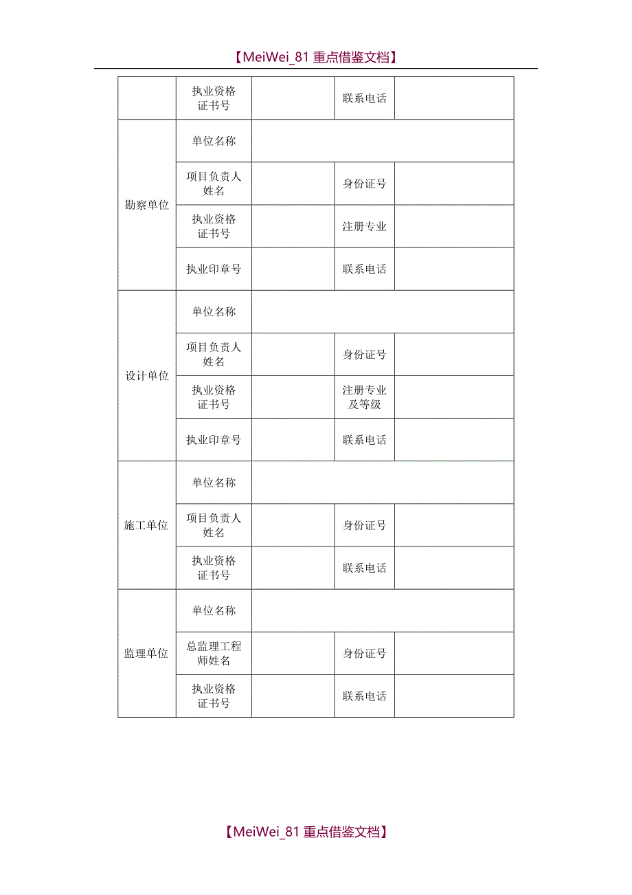 【9A文】建筑工程五方责任主体项目负责人质量终身责任信息档案(两书)_第2页