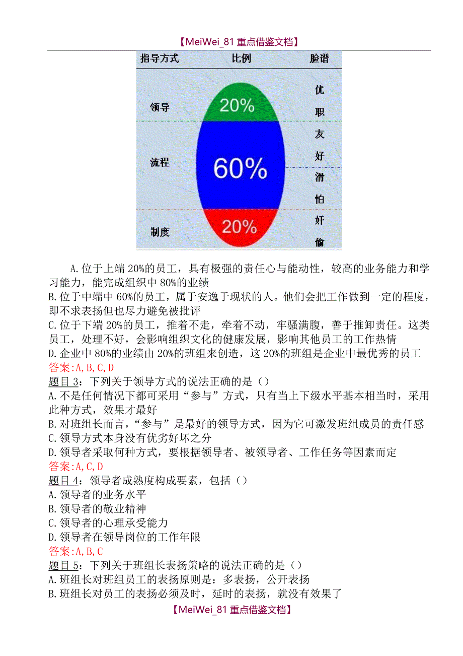 【9A文】领导力与执行力打造-在线作业和自测_第4页