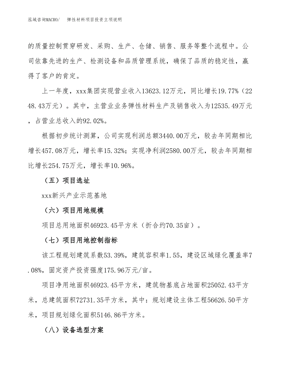 弹性材料项目投资立项说明.docx_第2页