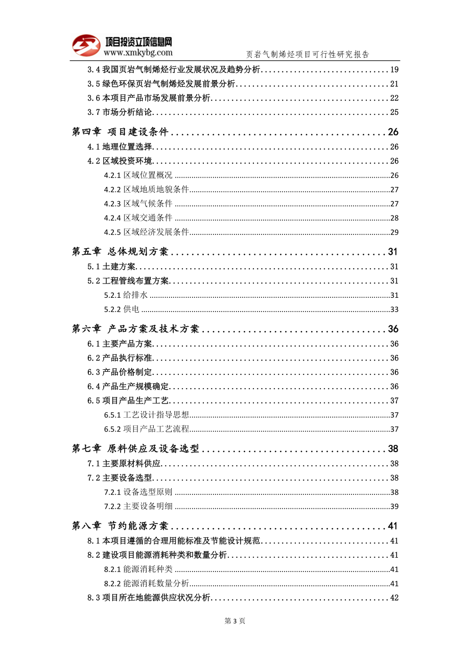 页岩气制烯烃项目可行性研究报告（备案实用案例）_第4页