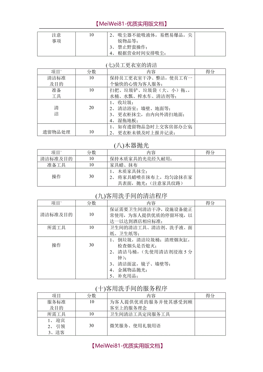 【8A版】PA业务技能实操考核标准_第3页