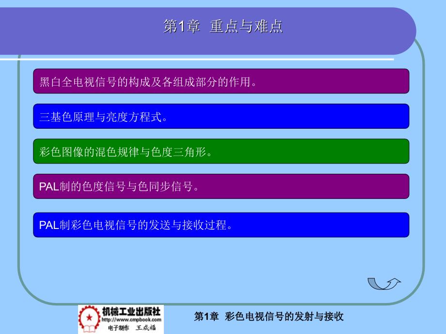 电视机原理与维修 第2版 教学课件 ppt 作者 王成福 主编hdt第1章重点难点_第1页