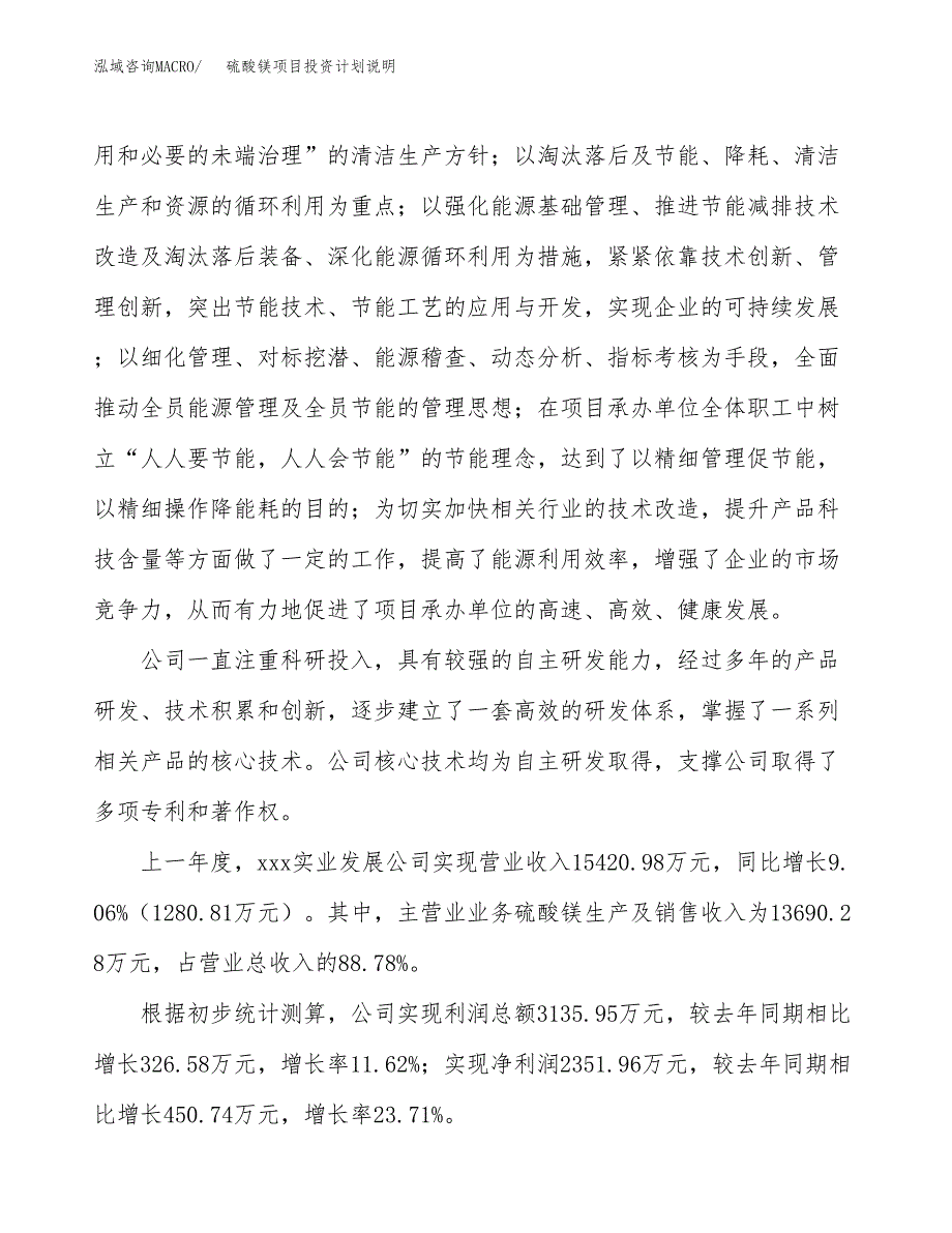 硫酸镁项目投资计划说明.docx_第2页