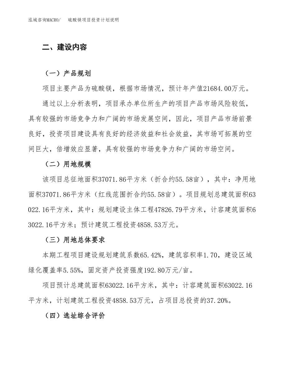 硫酸镁项目投资计划说明.docx_第5页