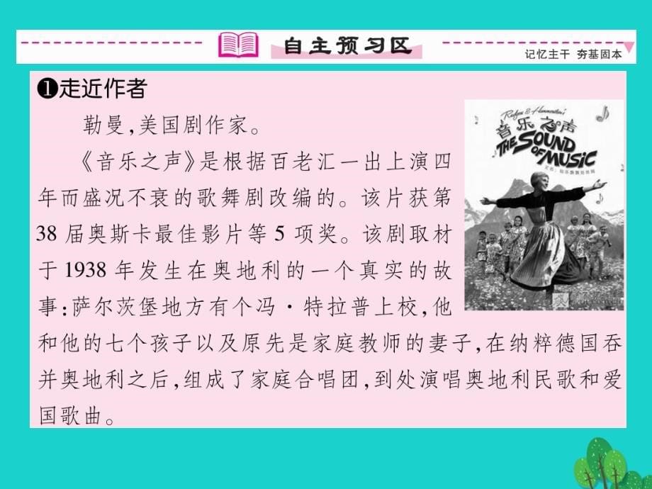 （贵阳专版）九年级语文下册_第四单元 16《音乐之声（节选）》课件 （新版）新人教版_第5页