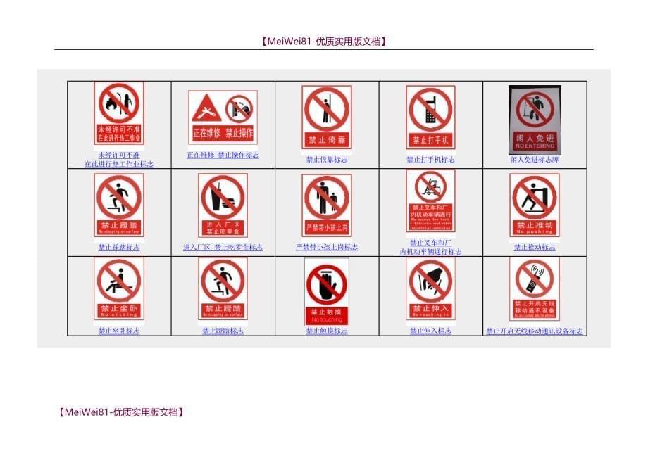 【8A版】安全标志标牌大全图片文档_第5页