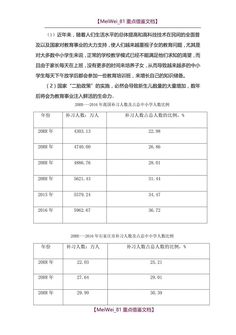 【9A文】教育商业计划书_第5页