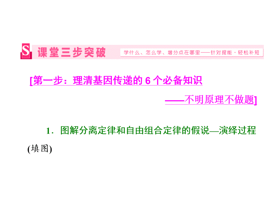 2016年高中生物二轮复习遗传规律与伴性遗传(难点增分课)_第2页